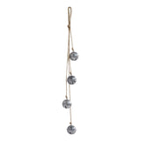 Tarnished Metal Decorative Bells on Jute Hanging Rope-Lange General Store