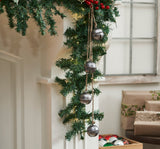 Tarnished Metal Decorative Bells on Jute Hanging Rope-Lange General Store
