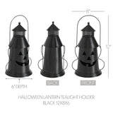Tealight Holder Halloween Lantern - Black-Lange General Store