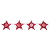 Tealight Holder Star Barn Red Set of 4-Lange General Store