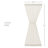 Templeton Tobacco Cloth Antique White Door Panel Curtain-Lange General Store