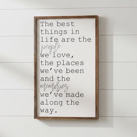 The Best Things in Life Rustic Wall Art Sign 18x12-Lange General Store