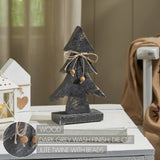 Three-Tiered Pine Distressed Dark Grey Wooden Tree-Lange General Store