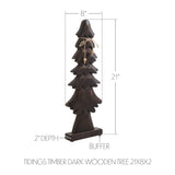Tidings Timber Dark Wooden Trees-Lange General Store