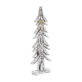 Timber Tidings Distressed White Wooden Trees-Lange General Store