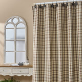 Tinderbox Brown Plaid Shower Curtain