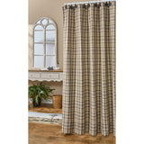 Tinderbox Brown Plaid Shower Curtain