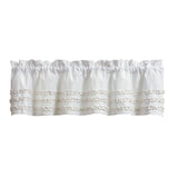 Triplicity Ruffled White Valance-Lange General Store