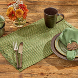 Tweed Sage Loden Green Placemats Set of 4