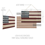 USA Flag Stacked Wall Hanging-Lange General Store