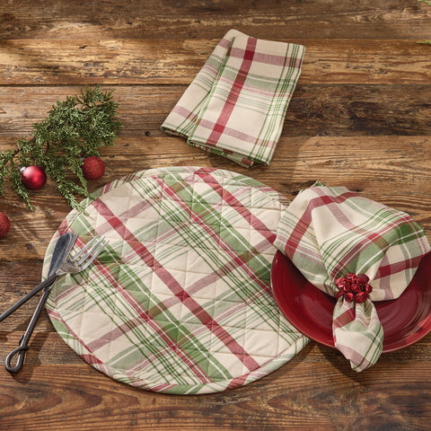 Up On The Housetop Round Quilted Placemats-Lange General Store