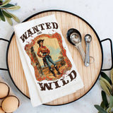 Vintage Cowgirls Wanted and Wild Tea Towel-Lange General Store