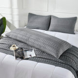 Waffle Weave Dark Gray Body Pillow Cover-Lange General Store