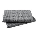 Waffle Weave Dark Gray Euro Sham Set of 2-Lange General Store
