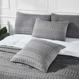 Waffle Weave Dark Gray Pillow Cover Set of 2-Lange General Store