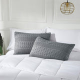 Waffle Weave Dark Gray Sham Set of 2-Lange General Store