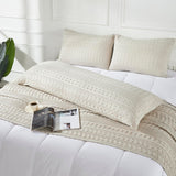 Waffle Weave Natural Body Pillow Cover-Lange General Store