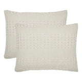 Waffle Weave Natural Sham Set of 2-Lange General Store