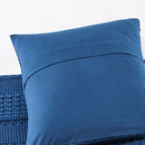 Waffle Weave Navy Blue Euro Sham Set of 2-Lange General Store