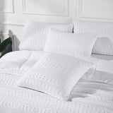 Waffle Weave White Euro Sham Set of 2-Lange General Store