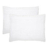 Waffle Weave White Sham Set of 2-Lange General Store