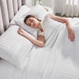 Waffle Weave White Sham Set of 2-Lange General Store