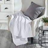 Waffle Weave White Throw-Lange General Store
