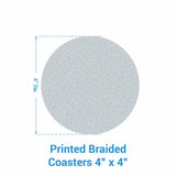 Watching Pumpkins Braided Coaster Set of 4