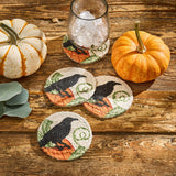 Watching Pumpkins Braided Coaster Set of 4