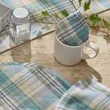 Water Blue Plaid Dishcloth Set-Lange General Store