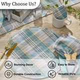 Water Blue Plaid Dishcloth Set-Lange General Store