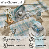 Water Blue Plaid Placemats-Lange General Store