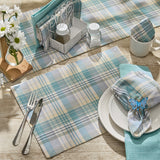 Water Blue Plaid Placemats-Lange General Store