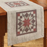 Weathered Barnboard Block Table Runner 36"-Lange General Store