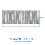 Weathered Barnboard Chindi Table Runner-Lange General Store