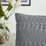 Waffle Weave Dark Gray Euro Sham Set of 2-Lange General Store
