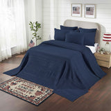 Waffle Weave Navy Blue Blanket-Lange General Store