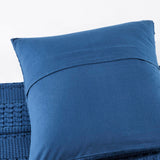 Waffle Weave Navy Blue Pillow Cover Set of 2-Lange General Store