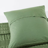 Waffle Weave Olive Green Euro Sham Set of 2-Lange General Store