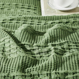 Waffle Weave Olive Green Euro Sham Set of 2-Lange General Store