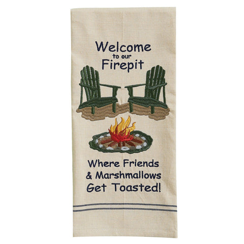 Welcome To Our Firepit Dishtowel-Lange General Store