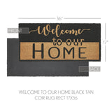 Welcome To Our Home Black Tan Door Mats-Lange General Store