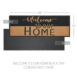 Welcome To Our Home Black Tan Door Mats-Lange General Store