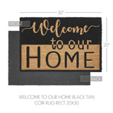 Welcome To Our Home Black Tan Door Mats-Lange General Store