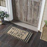 Welcome To Our Home Grey Stripes Door Mats-Lange General Store