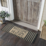 Welcome To Our Home Grey Stripes Door Mats-Lange General Store