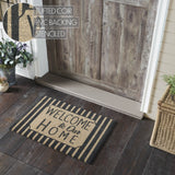 Welcome To Our Home Grey Stripes Door Mats-Lange General Store