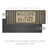 Welcome To Our Home Grey Stripes Door Mats-Lange General Store