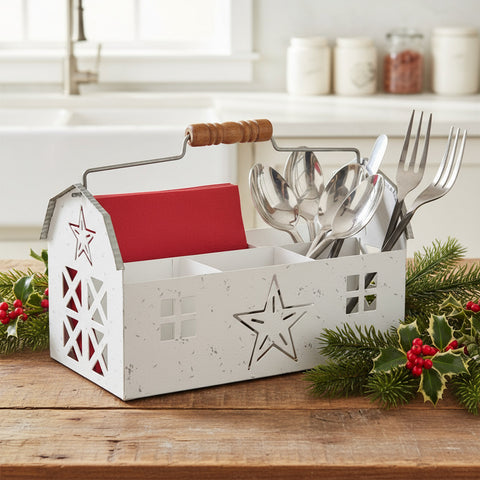 White Barn Utensil Caddy-Lange General Store