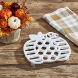 White Pumpkin Metal Trivet